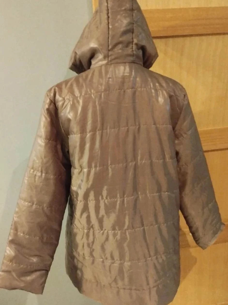 Parka acolchoada forrada de cetim marrom, Nathalie Anderson, T42/44 – photo 4